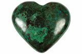 Polished Malachite & Chrysocolla Heart - Peru #250323-1